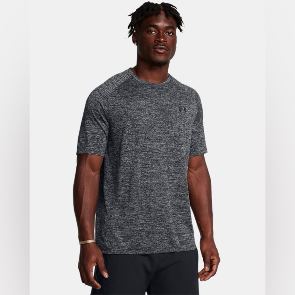 Under Armour Tech Performance Men's Black Heather Tee Size Xxl